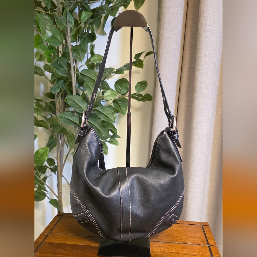 Coach Soho Hobo Black Leather Shoulder Bag - Picture 6 of 8